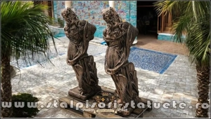 Statuetă domnița cu ulcea, arămiu patinat, model S16. - imagine 5