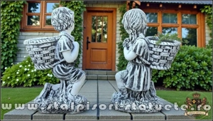 Set copii cu coșulețe, gri patinat, model S91. - imagine 5