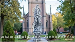 Statuetă fecioara Maria, gri antichizat, model S97. - imagine 4