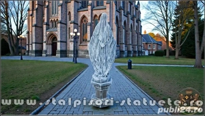 Statuetă fecioara Maria, gri antichizat, model S97. - imagine 5