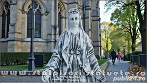 Statuetă fecioara Maria, gri antichizat, model S97.