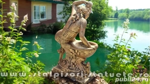 Statuetă jardinieră flori, arămiu patinat, model J12. - imagine 5