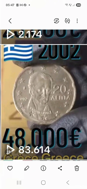 Vand 20 euro centi