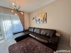 Canapea piele naturala maro