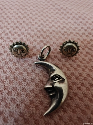 Set argint luna si soare