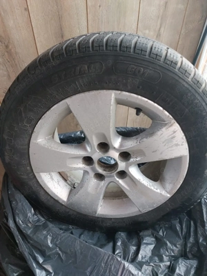 Vand 4 roti(jante aluminiu+anvelope) iarna 185/60 R14