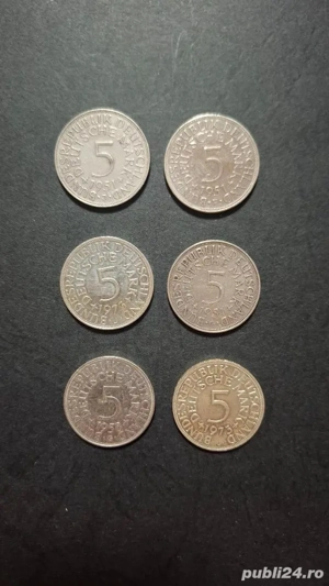 monede din argint 5 DM Germania la 8 lei gram - imagine 3