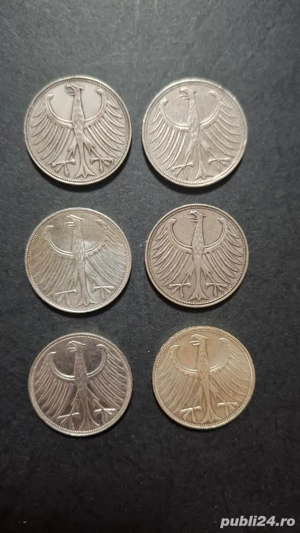 monede din argint 5 DM Germania la 8 lei gram - imagine 4