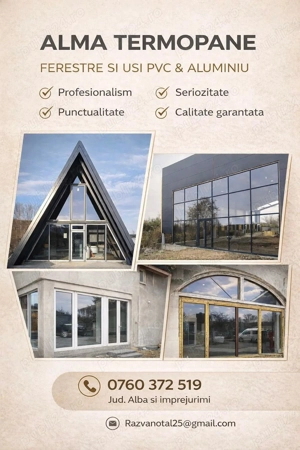 Ferestre si usi PVC & aluminiu   lucrari la comand