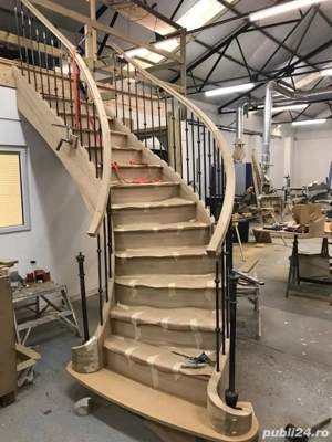 Scări interioare din lemn la comandă 