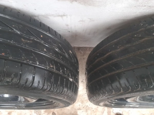 2 roți complete Ford jante tabla  originale 6.5Jx16H2 ET 52.5 pe 5 găuri  cu cauciucuri vara - imagine 2
