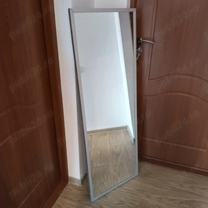 Oglinda hol rama argintie 