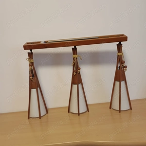 lustra rustica cu doua circuite