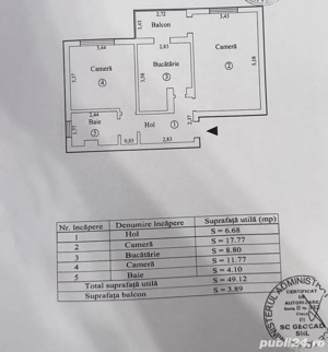 apartament 2 camere cf 1 decomandat