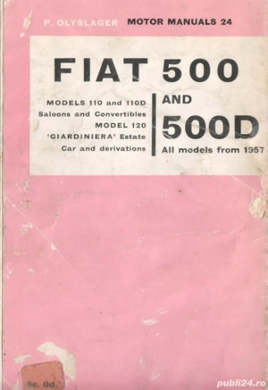 Manuale auto anii 1953-1962: Fiat 500, Opel Olympia, Ford Taunus, Renault Dauphine, Mercedes 180 220 - imagine 5