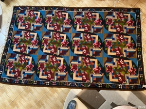 Covor oltenesc tradițional din lână lucrat manual