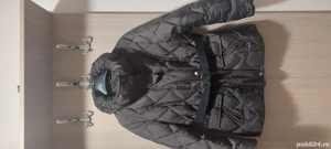 Geaca cu puf natural de gasca,maro inchis,marca Charles Vogele, masura 44