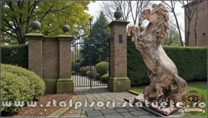 Statuetă căluț mare, arămiu patinat, model S37. - imagine 4