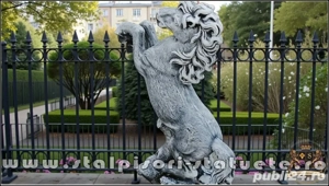Statuetă căluț mediu, gri patinat, model S37. - imagine 3