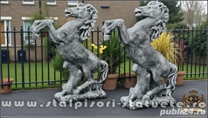 Statuetă căluț mediu, gri patinat, model S37. - imagine 5