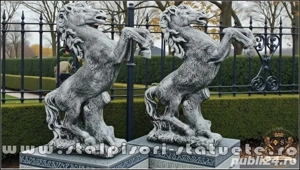 Statuetă căluț mediu, gri patinat, model S37. - imagine 4