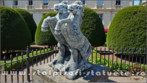 Statuetă căluț mare, gri patinat, model S37. - imagine 4