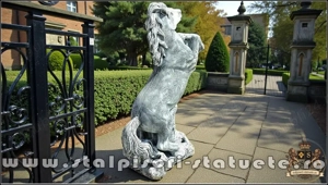 Statuetă căluț mare, gri patinat, model S37. - imagine 2