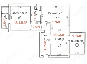 Vand apartament 3 camere la 5 minute de Shopping City Timisoara - imagine 2