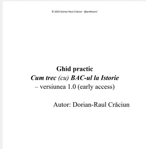 Meditații istorie BAC   online   București   125 lei   1h30min.