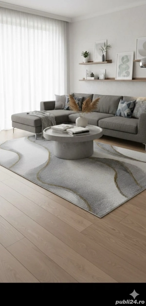 Covor Roa Gri Gold cu Crem