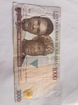 bancnota Nigeria 1000 naira