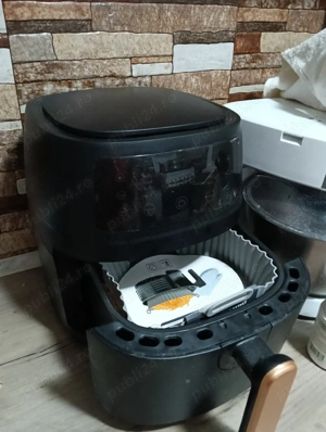 Air Fryer nou tavă silicon si un pachet de hârtie de copt  - imagine 3