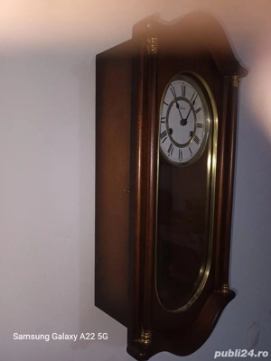 Ceas de perete cu pendul Hermle - imagine 3