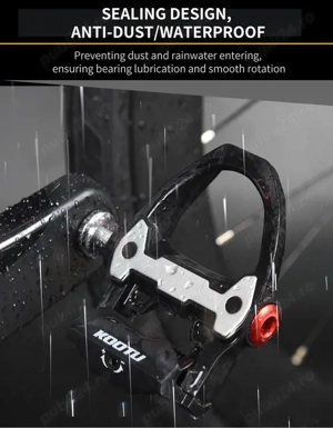 Pedale clip fără rotire Spd cursiera Kootu spin lock bicicletă rulment