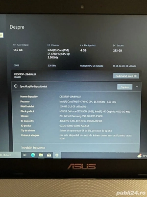 laptop asus x550jk   i7   gtx 850m   ssd - imagine 2