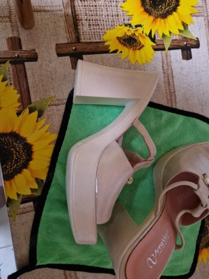 Sandale cu toc si perle nr.39 - imagine 4