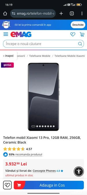 Xiaomi 13 pro 12+12 gb ram 256 gb memorie interna - imagine 3