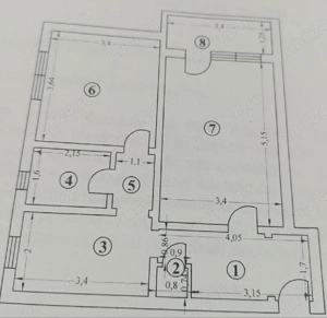 Apartament 2 camere 53 m  vand sau schimb cu garsonieră
