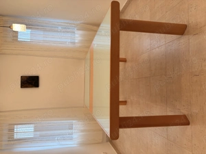 Masa dining din lemn cu blat din sticlă - Mobexpert