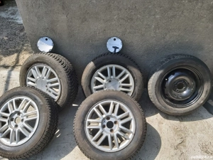 Vand jante de aliaj Dacia Logan si roata de rezerva din tabla - imagine 5