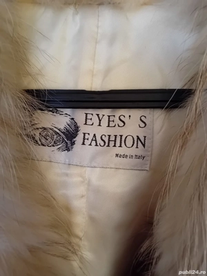 Haina piele cu blana naturala - imagine 2
