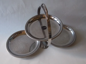Platou Etajat Inox Pliant Alessi Tavi Gravate Din Anii 60 Folding Cake Stand