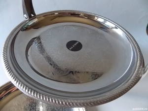Platou Etajat Inox Pliant Alessi Tavi Gravate Din Anii 60 Folding Cake Stand - imagine 4
