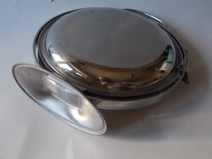 Platou Etajat Inox Pliant Alessi Tavi Gravate Din Anii 60 Folding Cake Stand - imagine 5