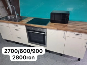 Mobilă de bucătărie Utilată cu Ghiuveta,  cuptor, plită si hota  AEG