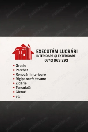 execut lucrari interioare si exterioare 