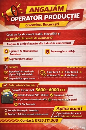 Operator Productie - venit 5600 