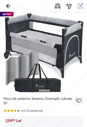 Patut extensibil de calatorie Severno + saltea