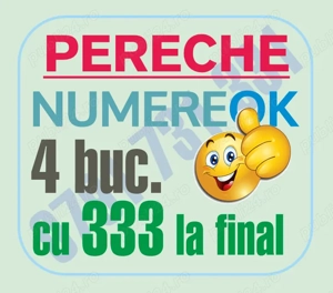 4 Numere PERECHE usoare 333 la final VIP (detalii in descriere anunt) cartele aur gold platina numar
