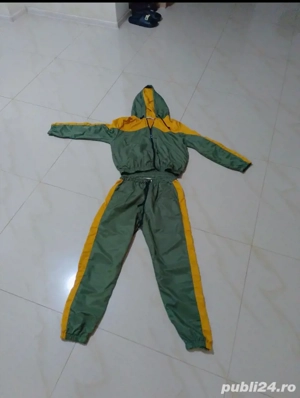 Trening fâș verde cu galben   casual și sport pentru fete